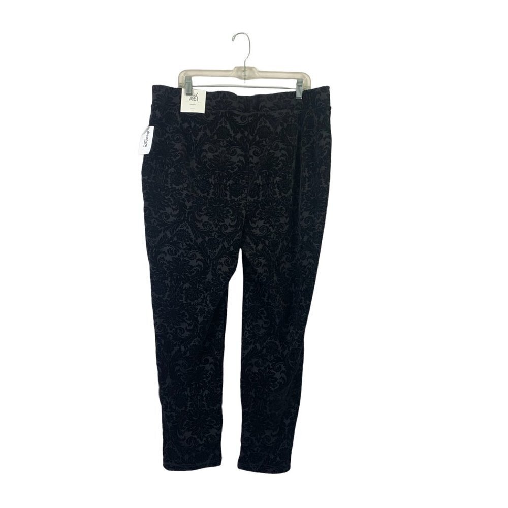 Roz & Ali Women’s Designed Black Pants - Picture 2 of 8